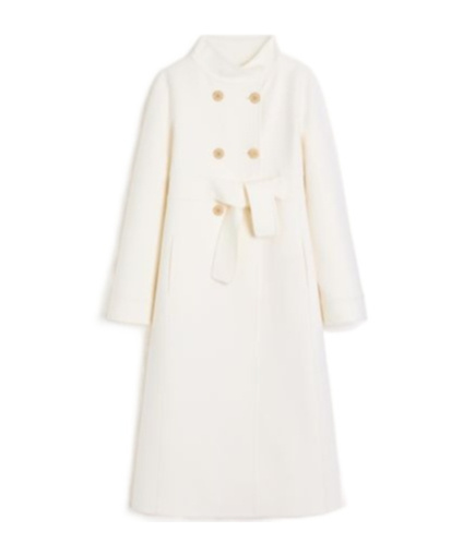 Valentino Wool-cashmere Double-breasted Overcoat In White