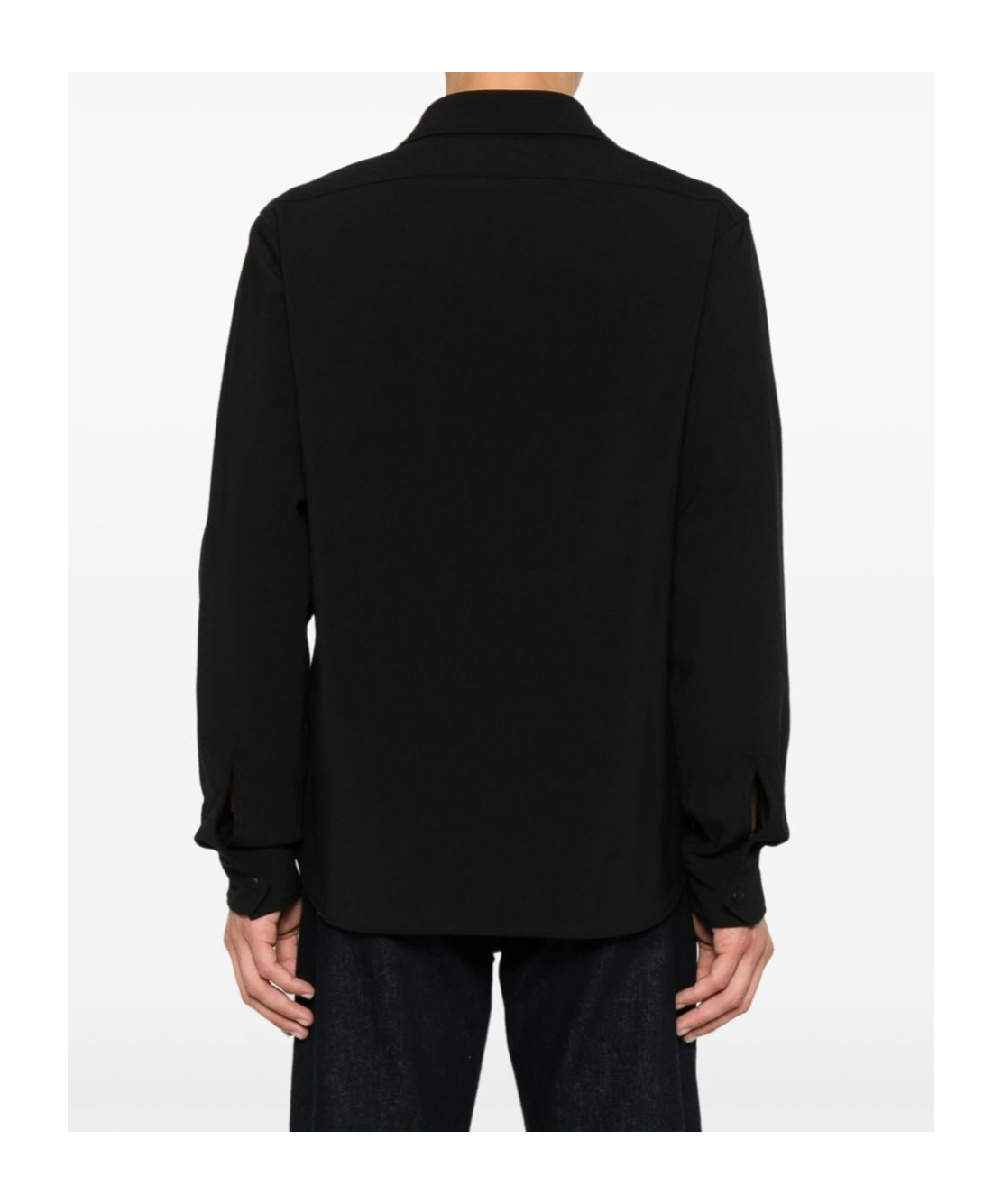 ASPESI ASPESI FLANNEL CURVED HEM SHIRT JACKET
