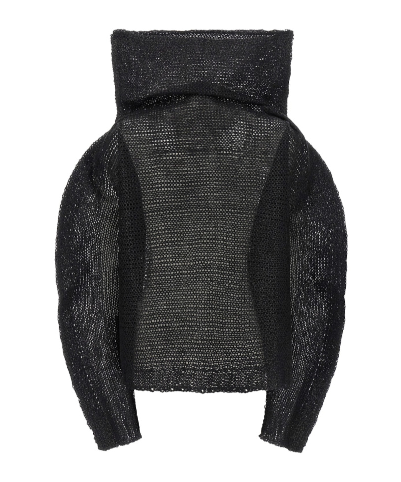 Issey Miyake Panini Top In Black