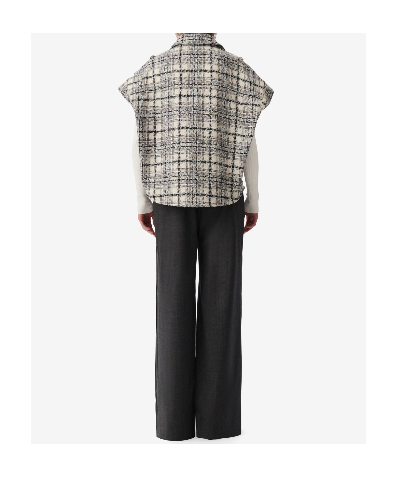 Iro Tweed Vest In Gray