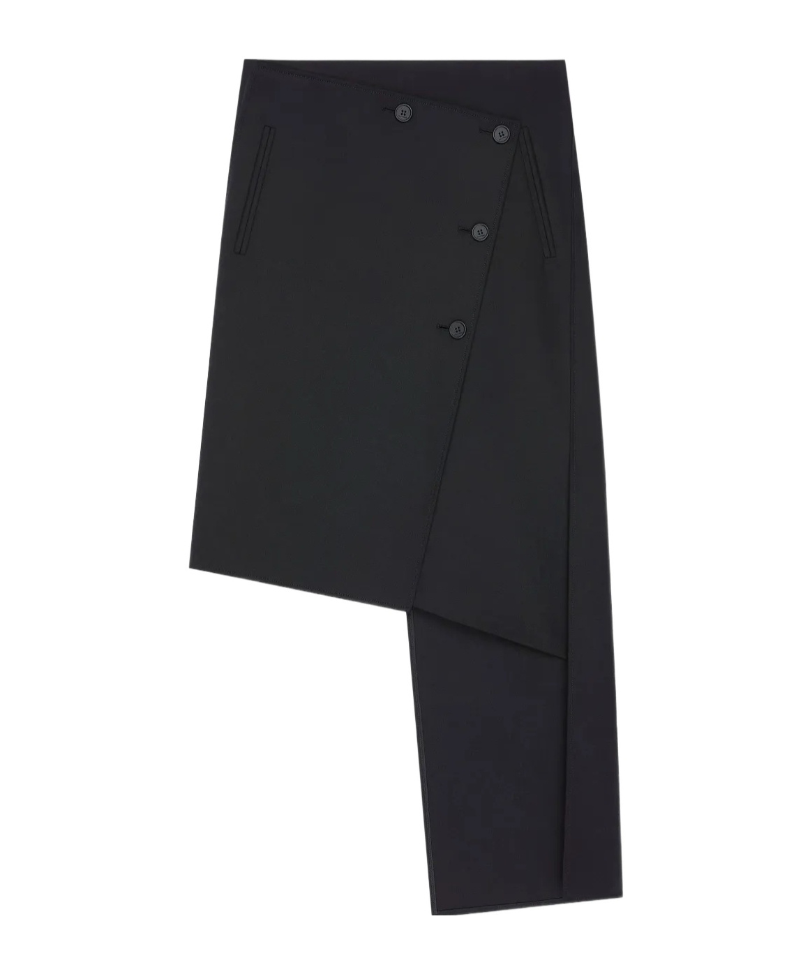 Courrèges Courreges Women Oblique Midi Skirt With Inserts In Black