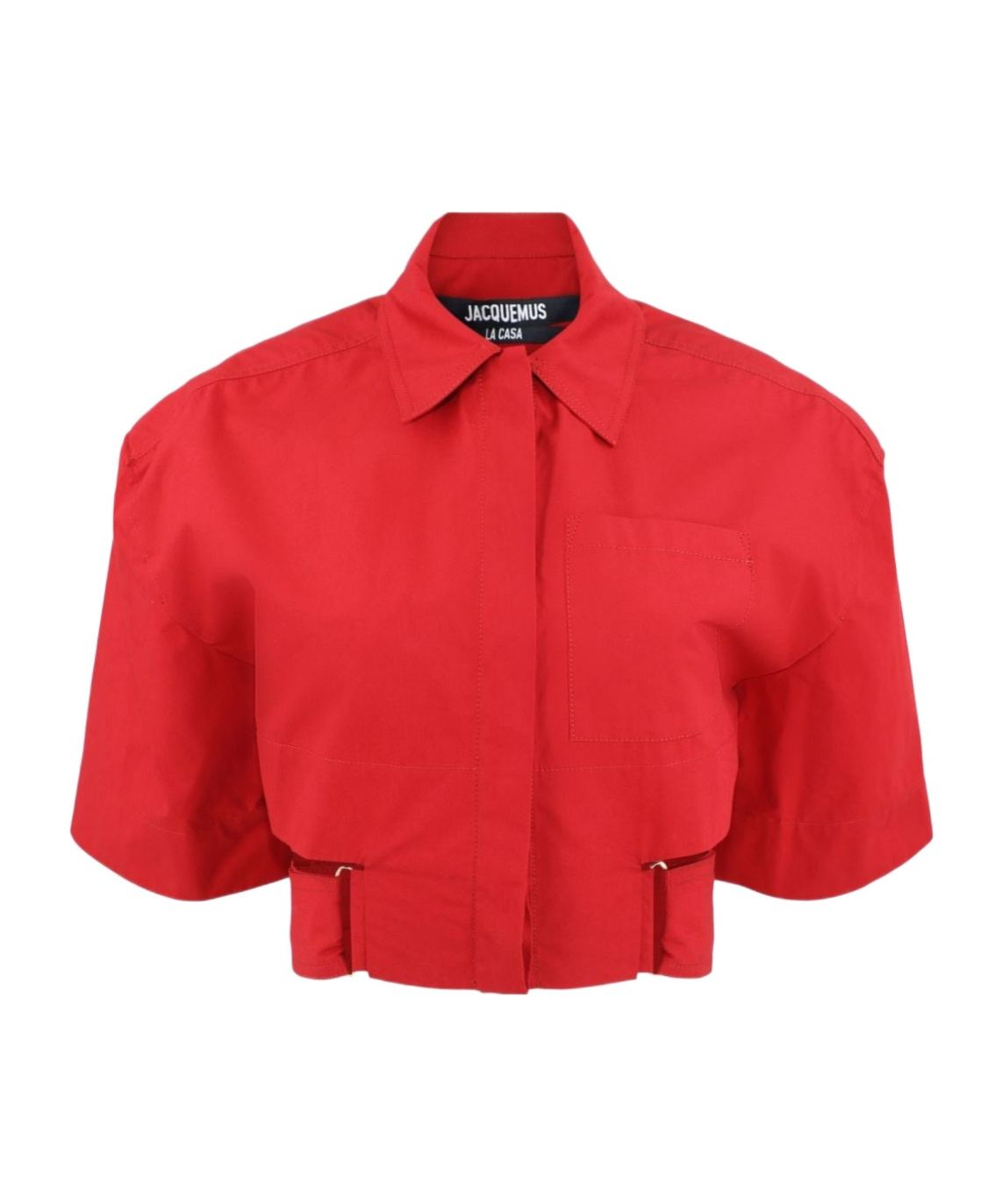 Jacquemus Wide Short-sleeved Shirt In Red