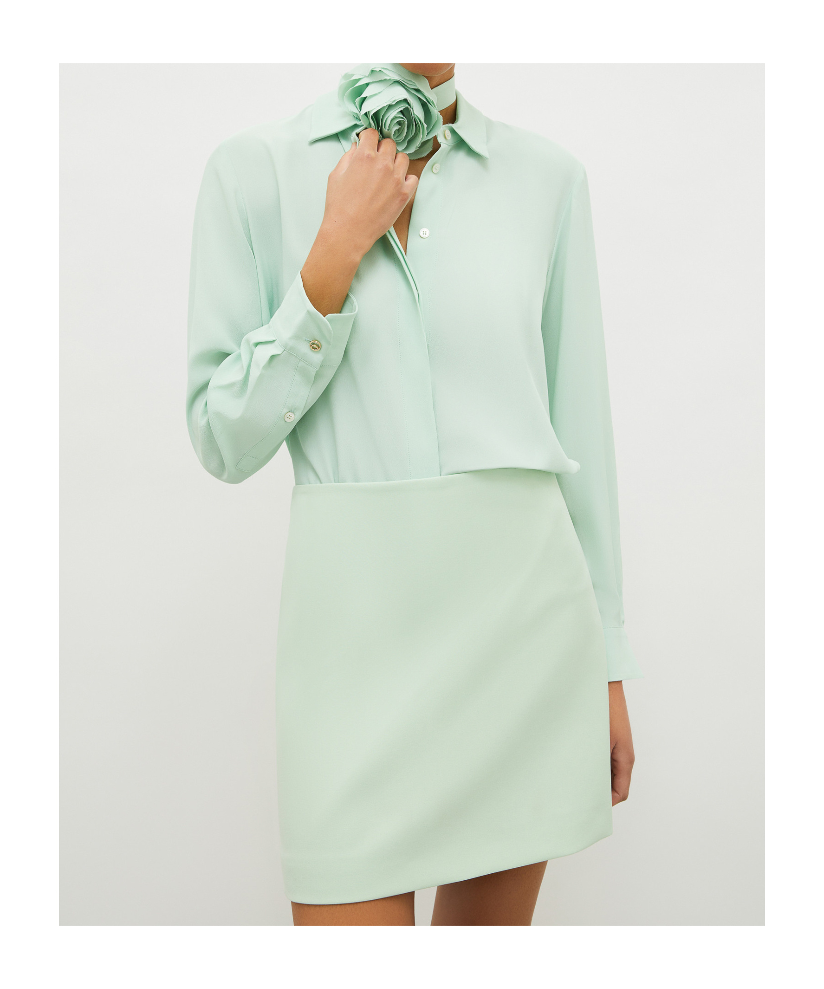 MARELLA LAPEL LONG SLEEVE SHIRT