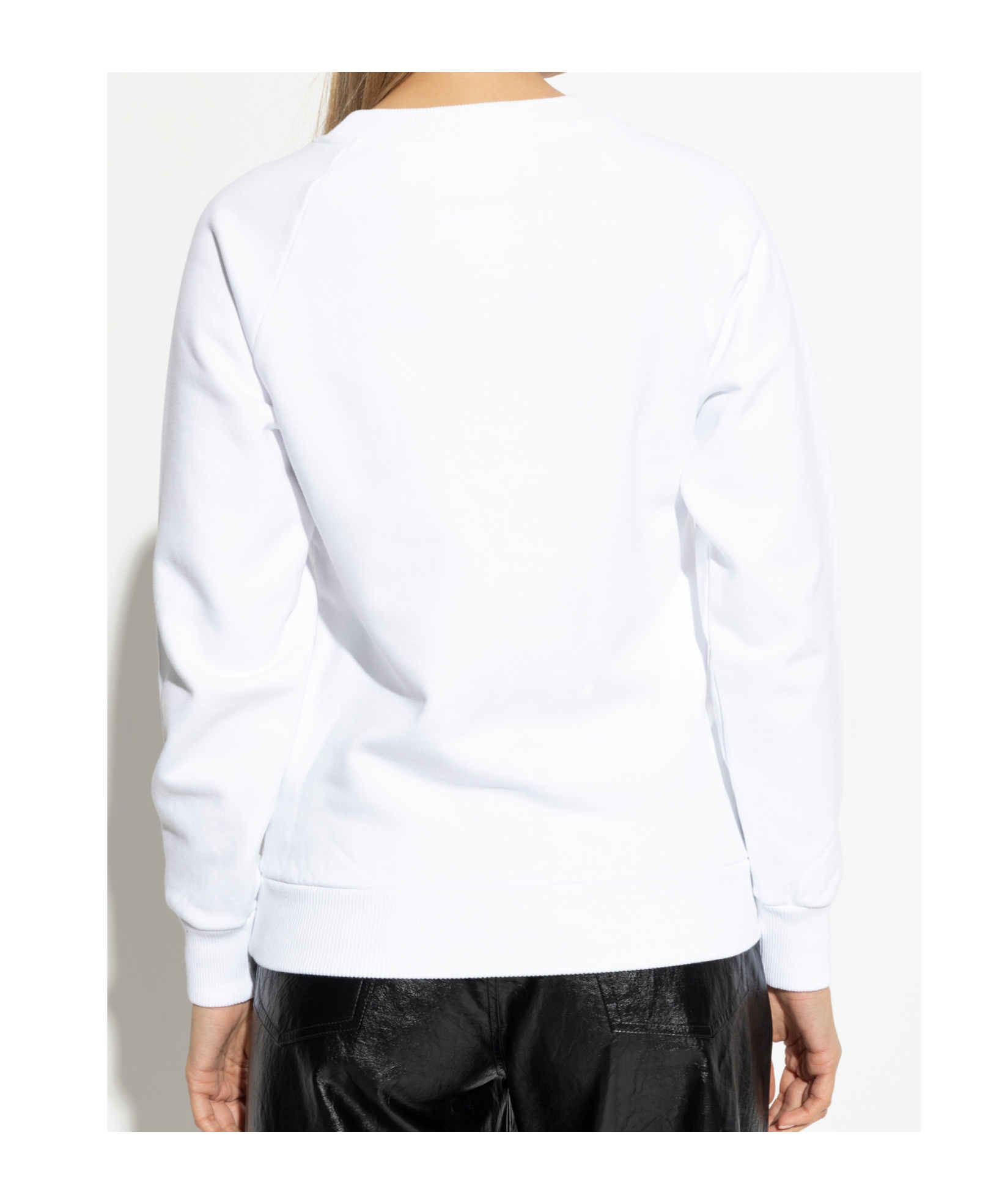 Givenchy Slim Fit Sweatshirt In Fleece With 4g Leopard Print In White
