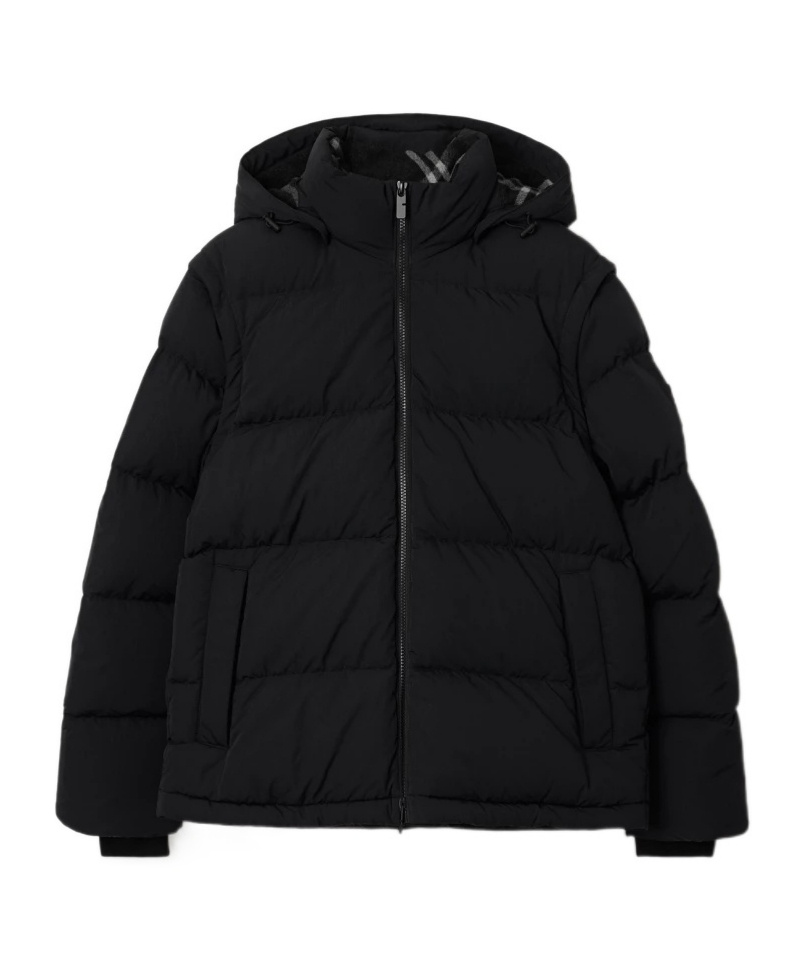 Shop Burberry Logo-patch Puffer Jacket In Black