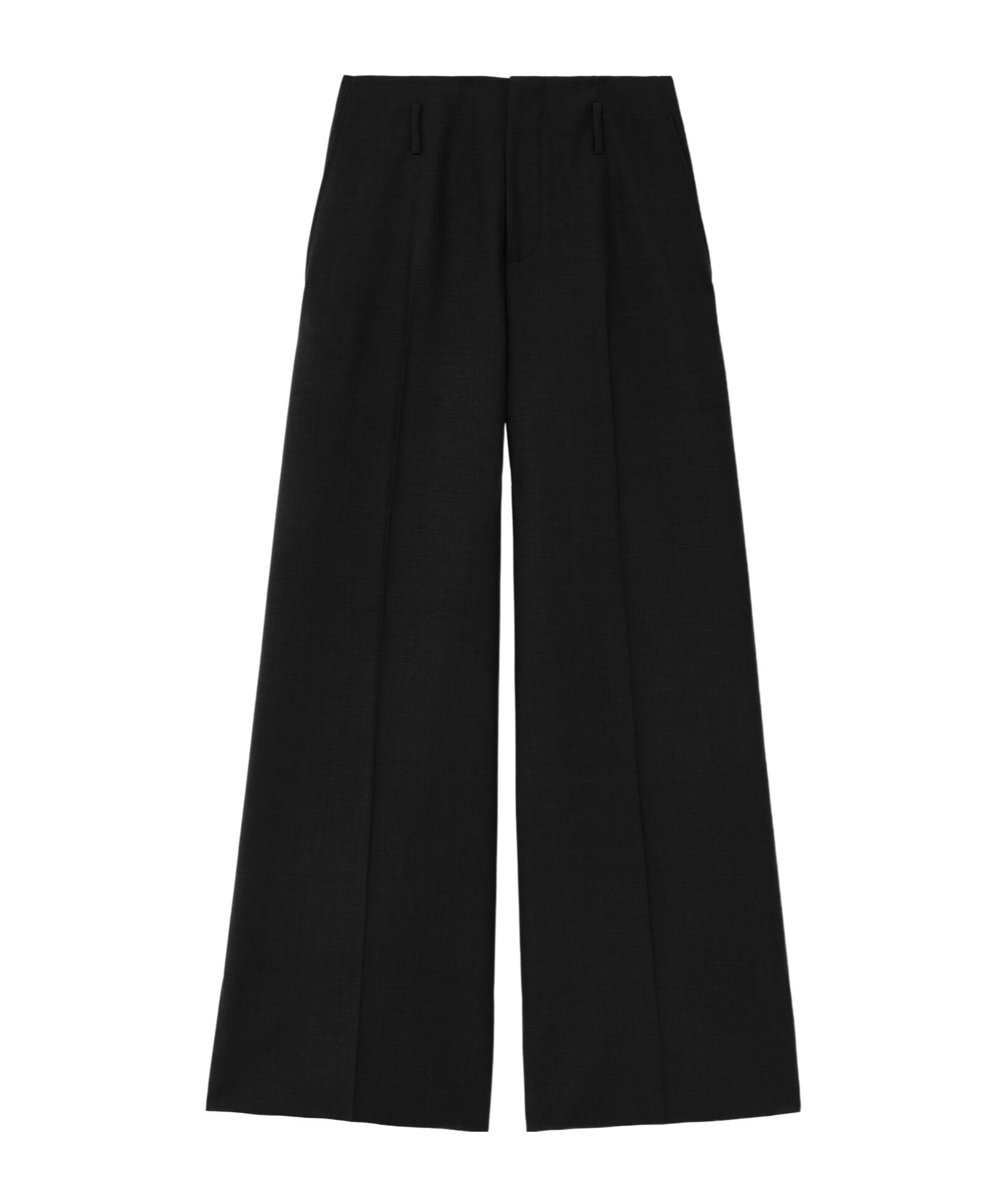 Alexander Mcqueen Men's Wide Leg Tailored Trousers In Black In Black