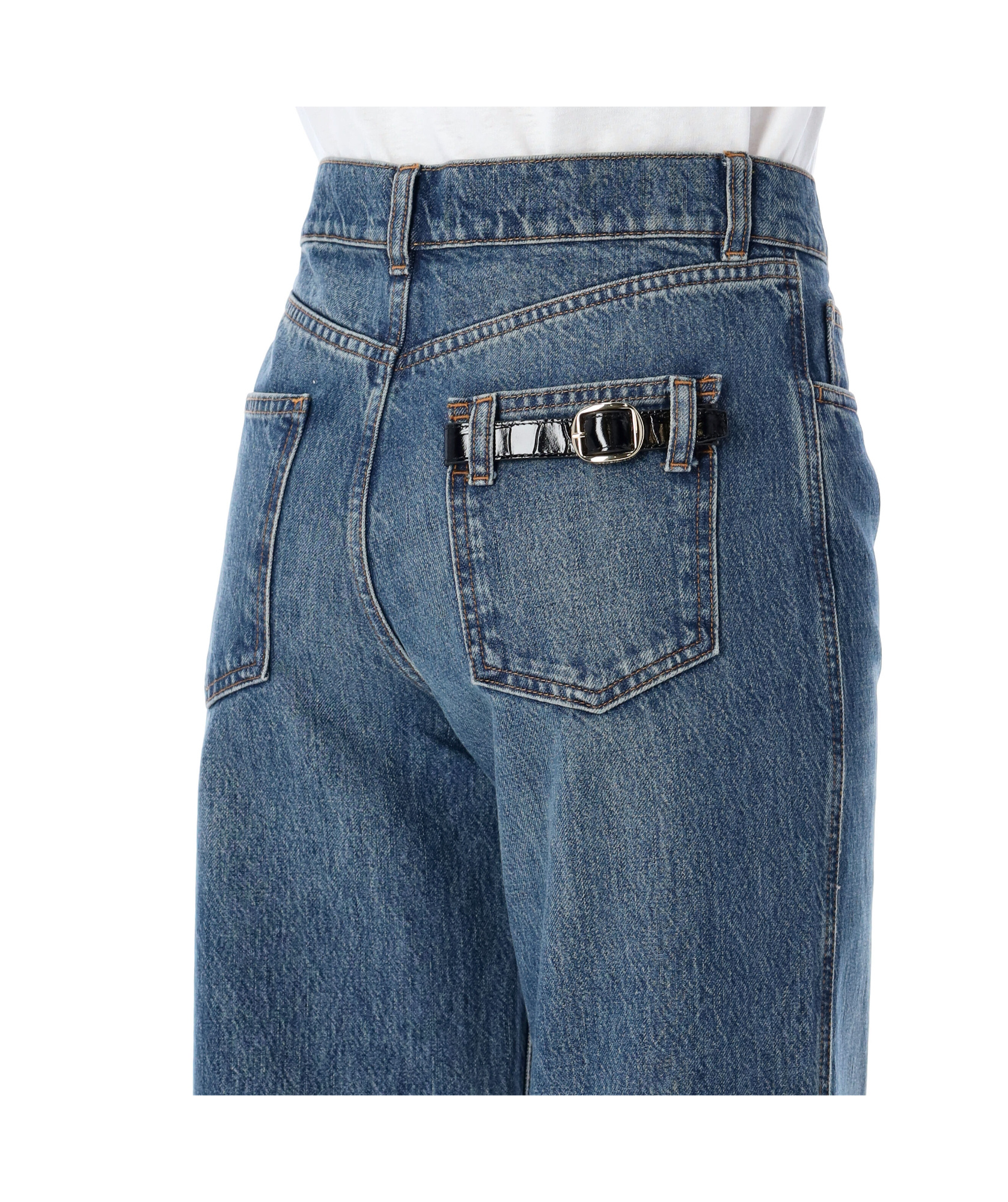 Coperni Rigid Mid-rise Straight-leg Jeans In Blue