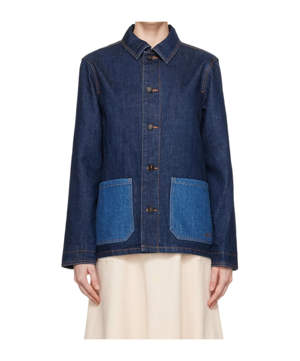 Apc Indigo Anthonin Denim Jacket In Blue