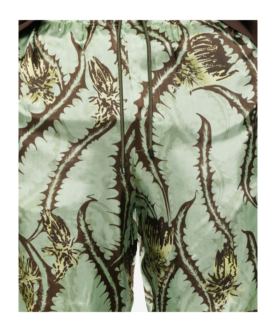 Dries Van Noten Piperi Thistle Print Shorts