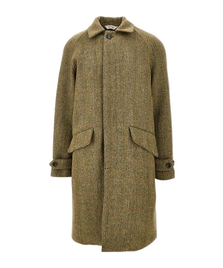 Aspesi Long-sleeved Coat In Green