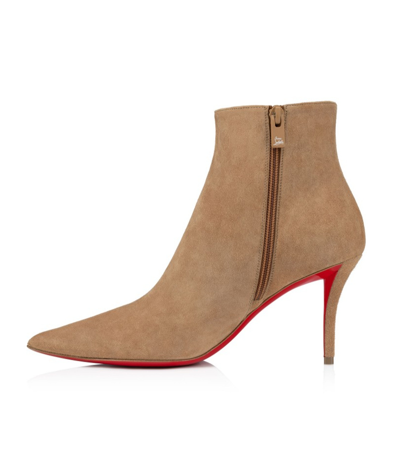 Christian Louboutin 80mm Apostropha Boots In Brown