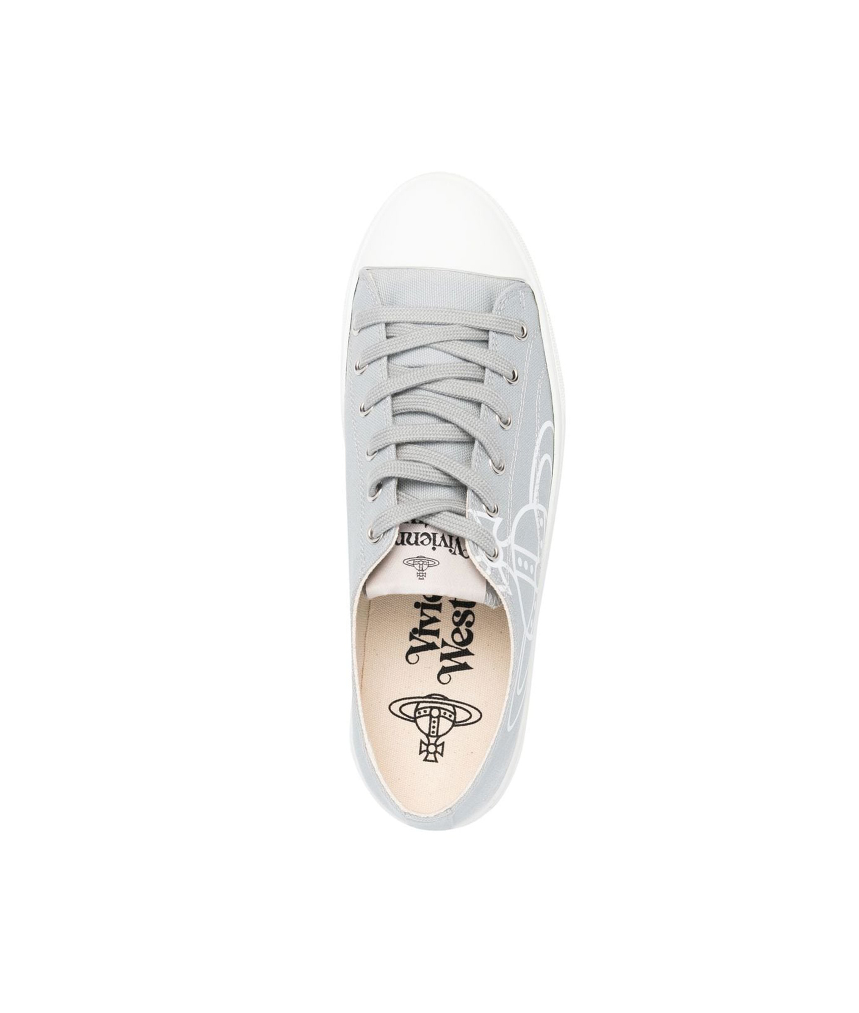 Shop Vivienne Westwood Laced Canvas Shoes In White