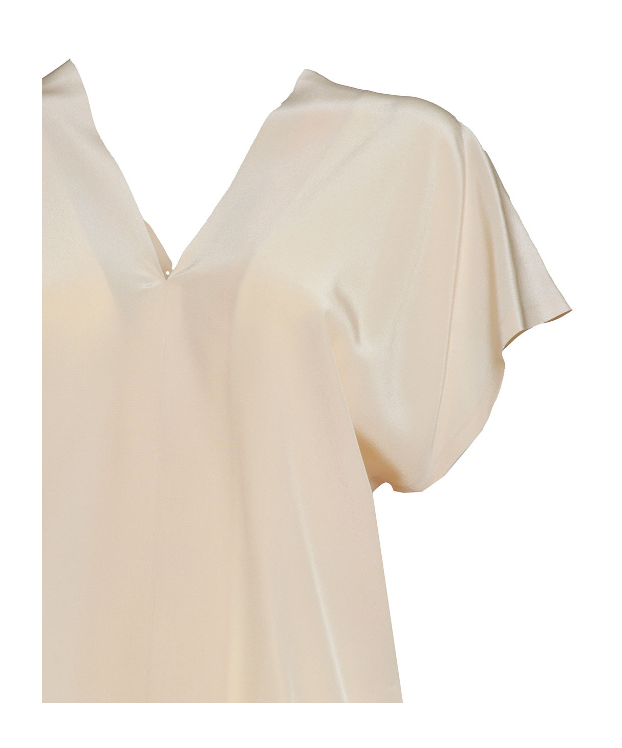 Aspesi Blush Pink Silk Crepe Top In Nude