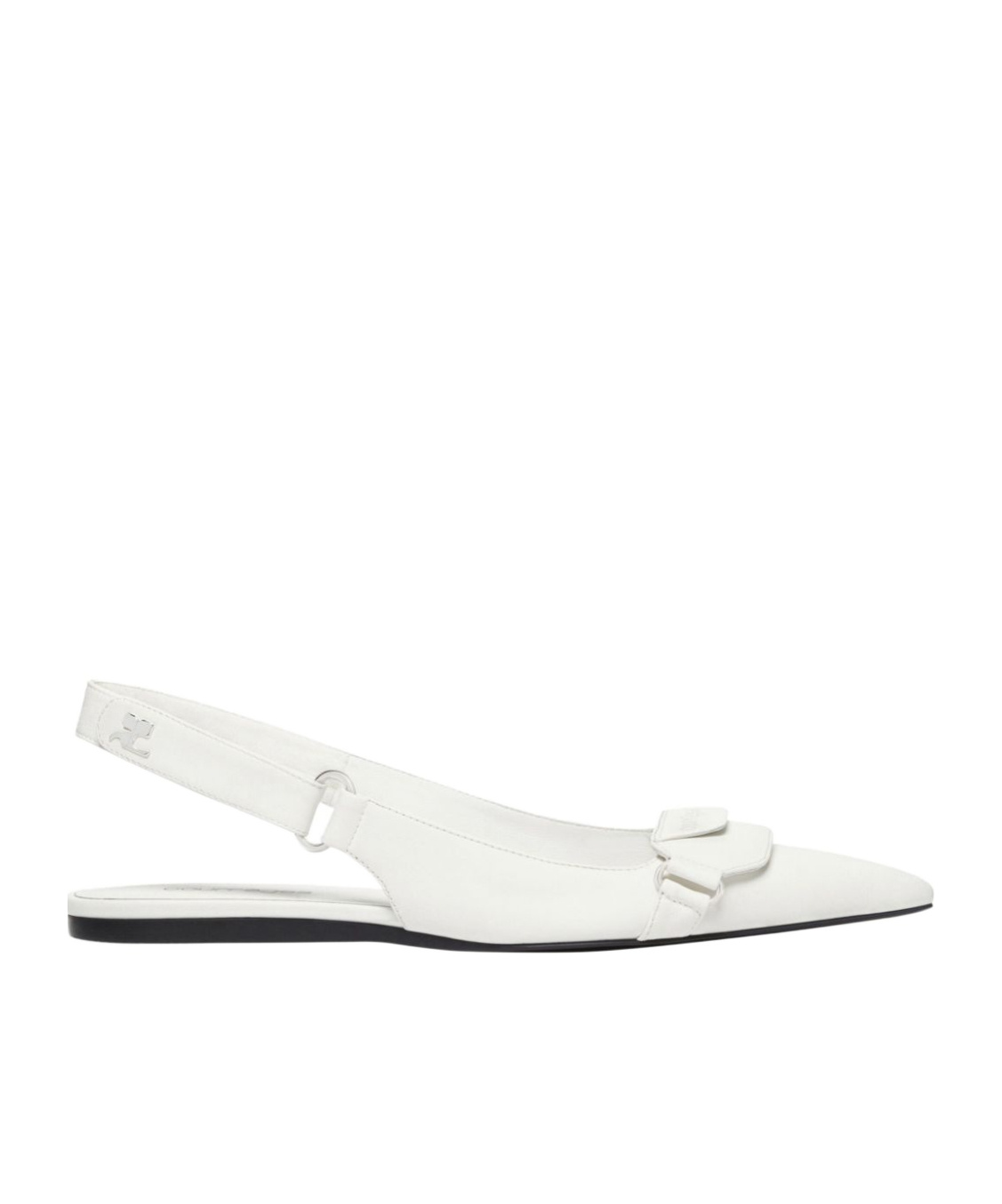 Shop Courrèges Pointed Ballet Shoes In White
