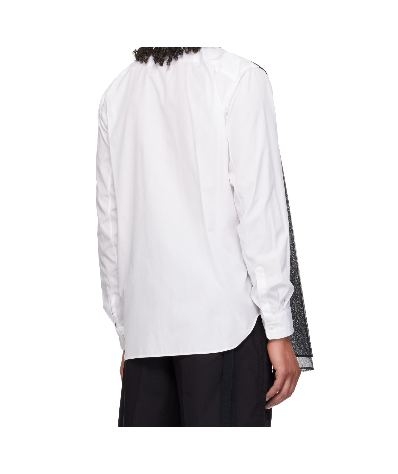 Comme Des Garçons Sheer Overlay Shirt Chest Pocket Detail