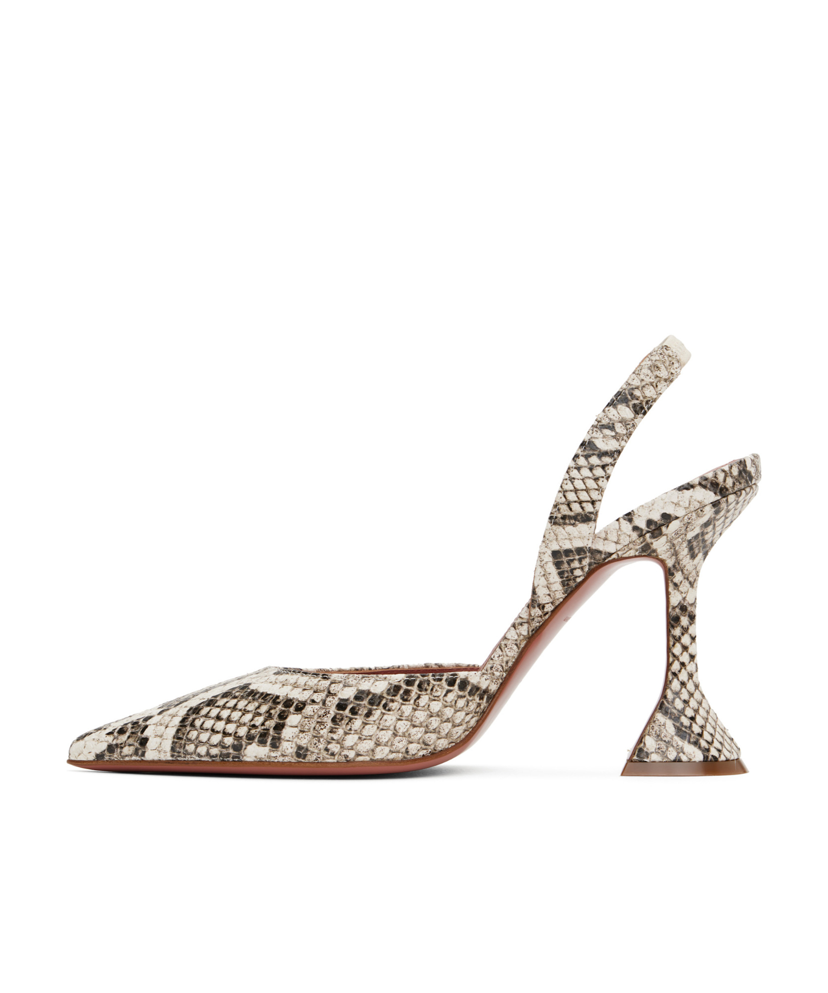 Shop Amina Muaddi Holli Sling High-heeled Sandals In Nude