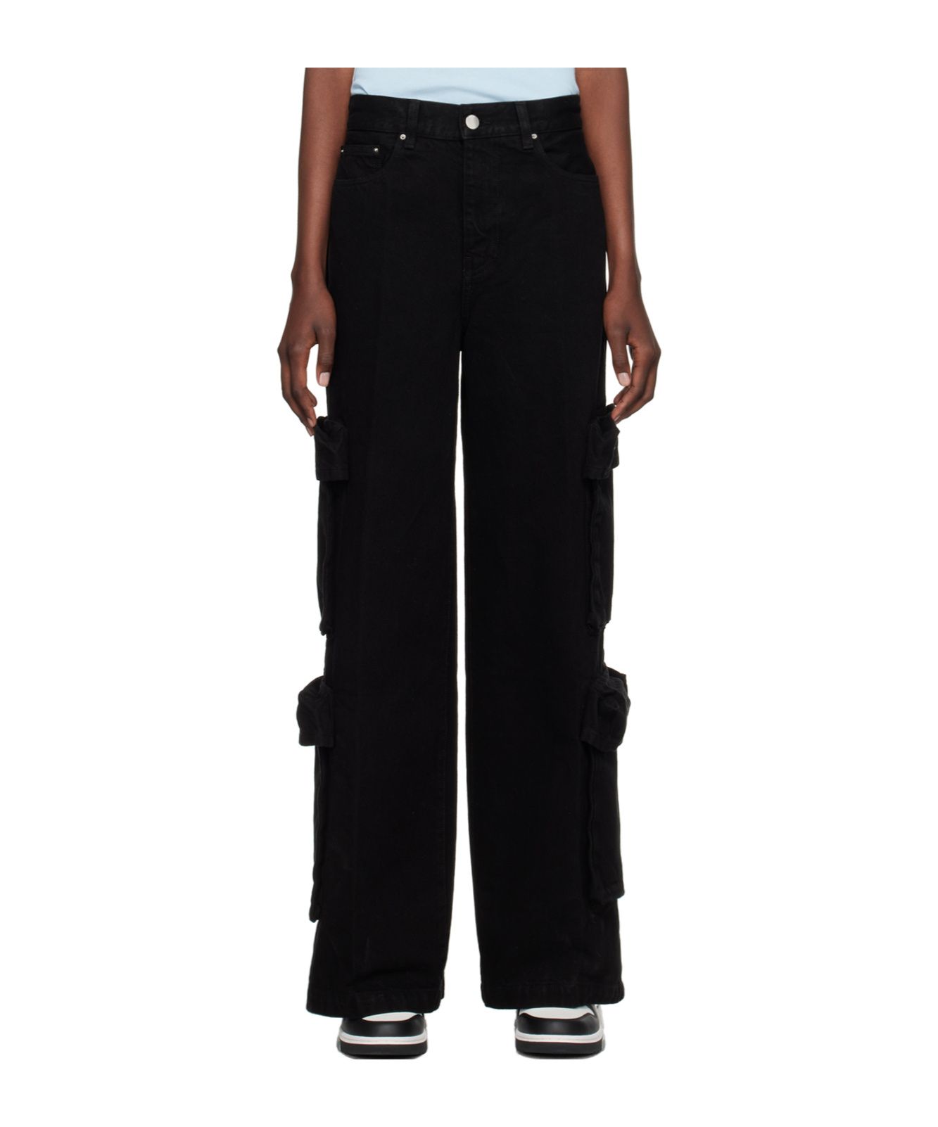 Amiri Belt Loop Work Casual Pants In Black