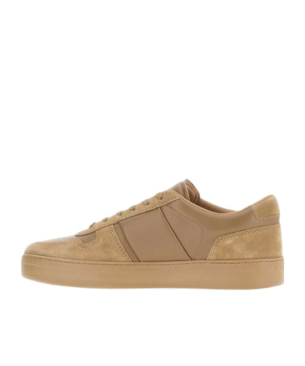 Hogan Suede And Leather Sneakers With Perforated Detailing In Brown
