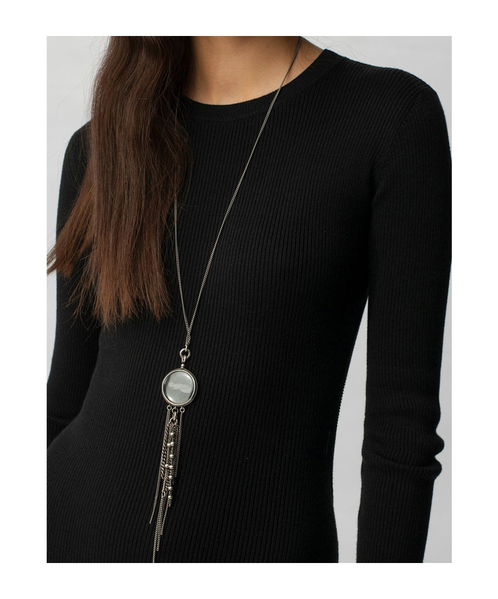 Ann Demeulemeester Long-sleeved Dress In Black