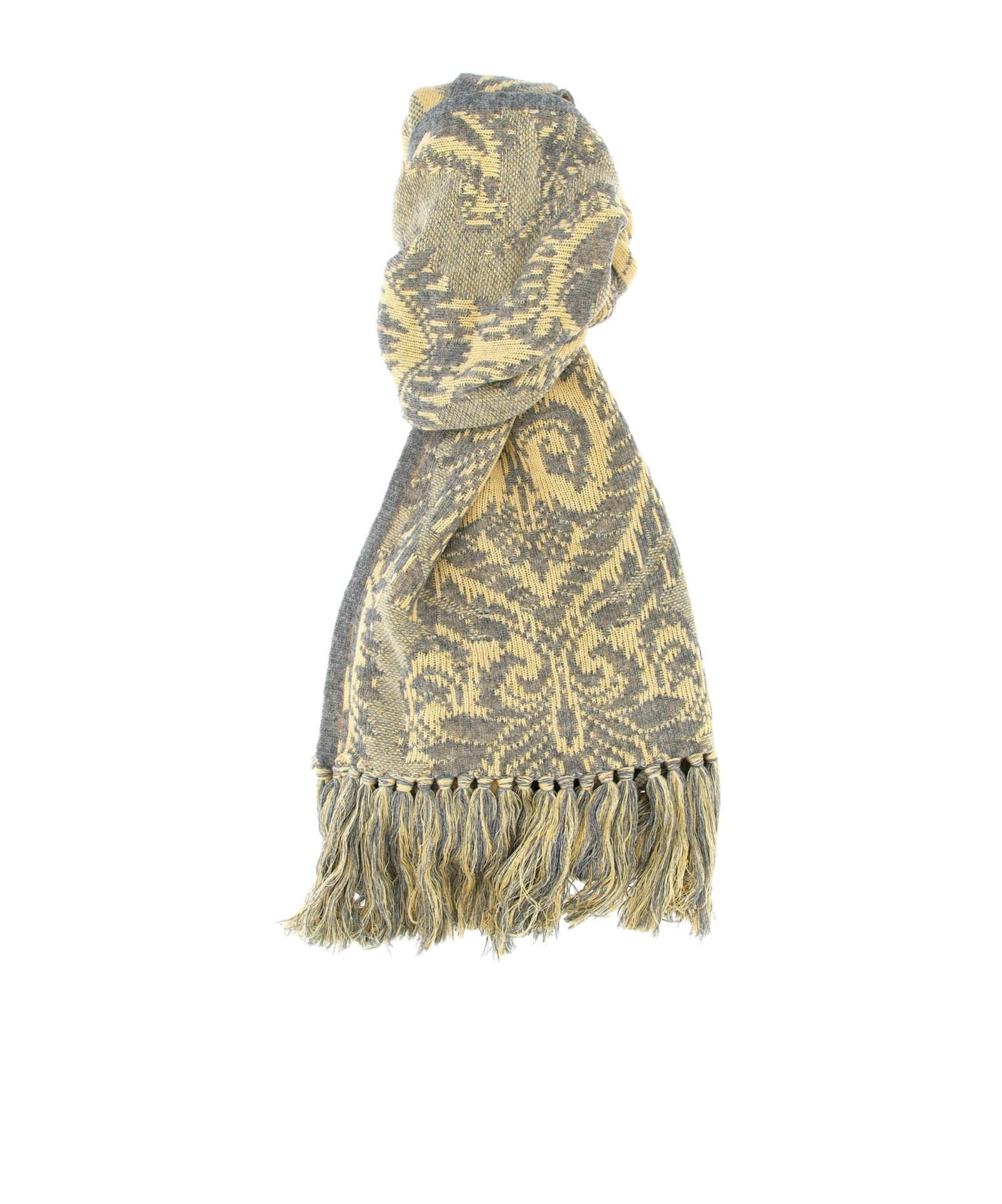 Etro Baroque Pattern Jacquard Scarf In Nude