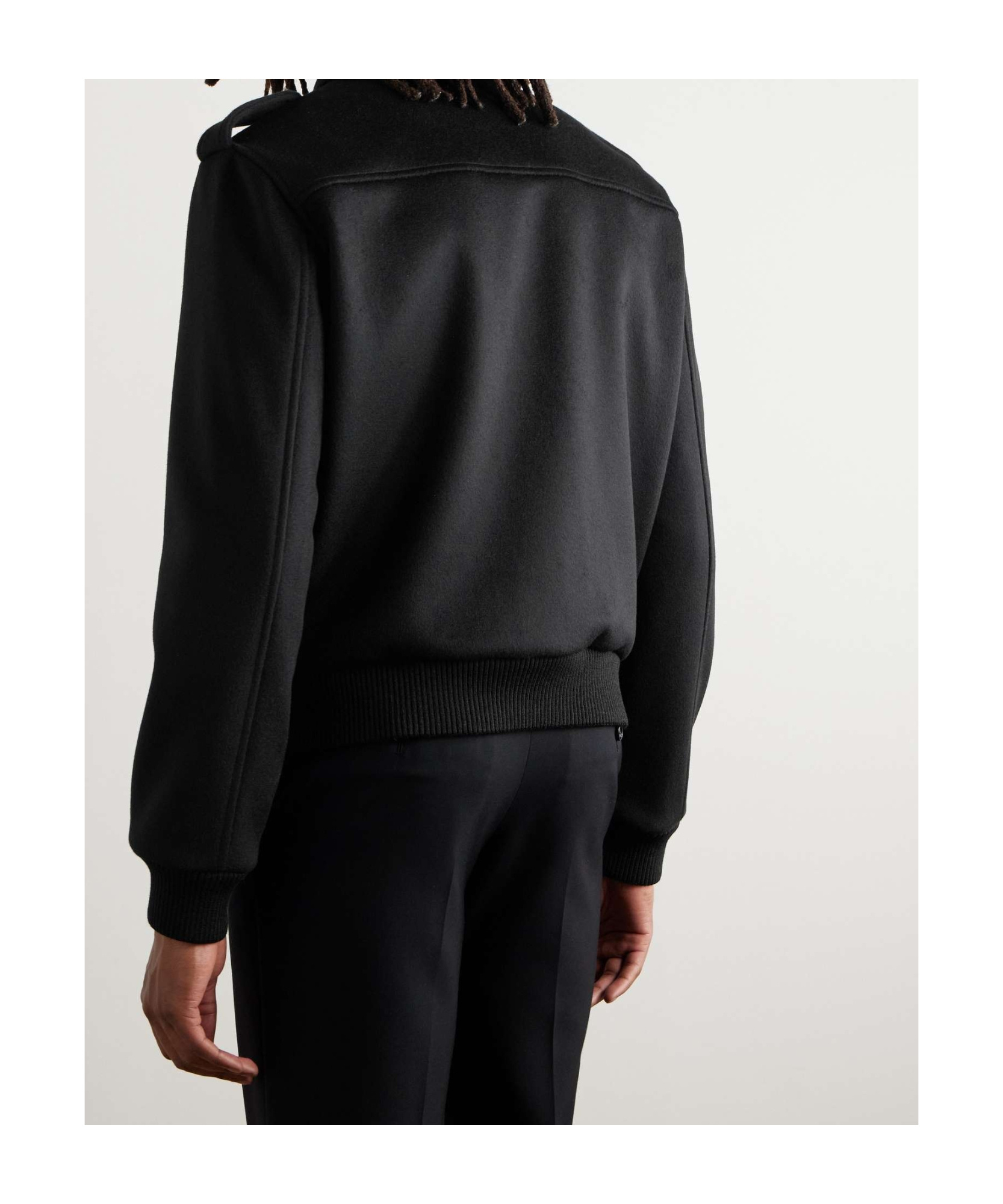 Celine Embellished Cashmere Bomber Jacket In Black