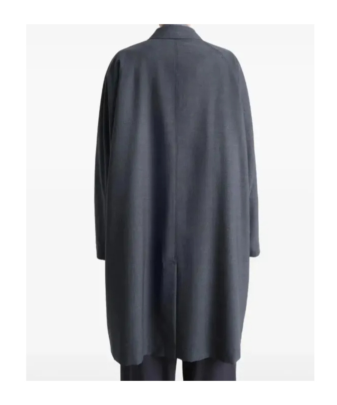 Lemaire Long-sleeved Coat In Black