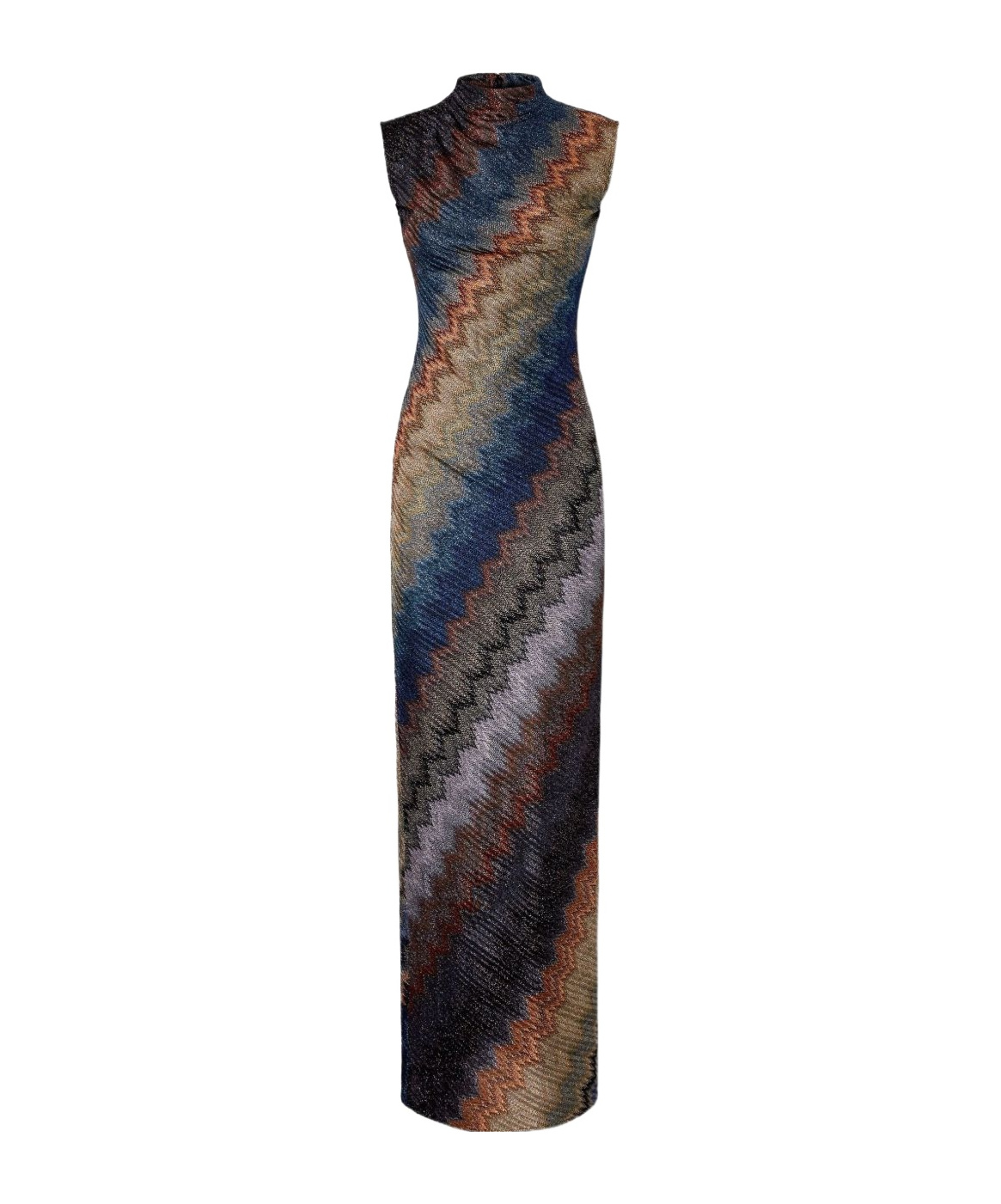 Missoni Zig-zag High-neck Dress In Multi