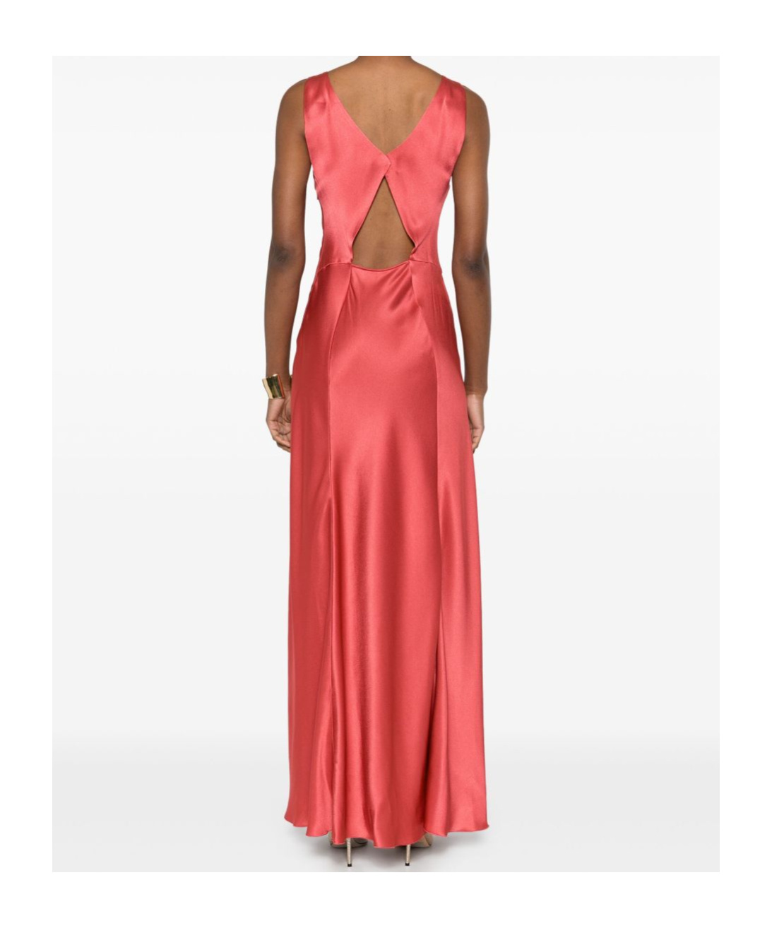 Alberta Ferretti Cut-out Gown In Red