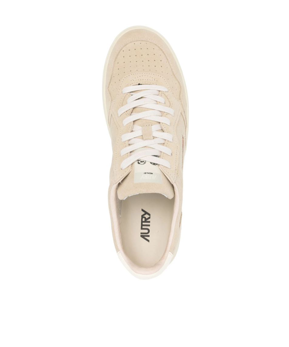 Autry Medalist Sneakers In White And Black With Suede