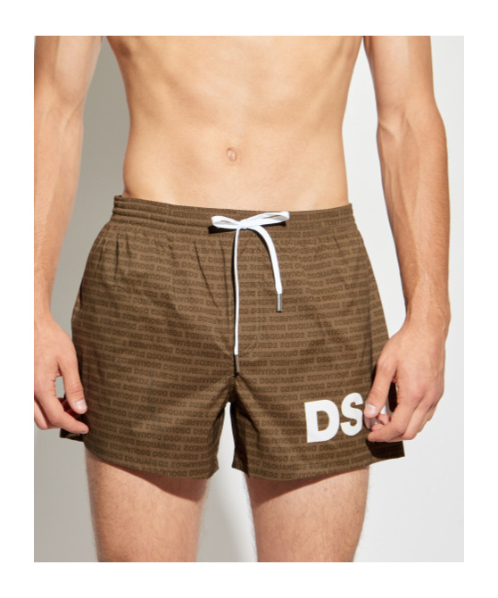 Dsquared2 Drawstring Swimming Trunks In Brown