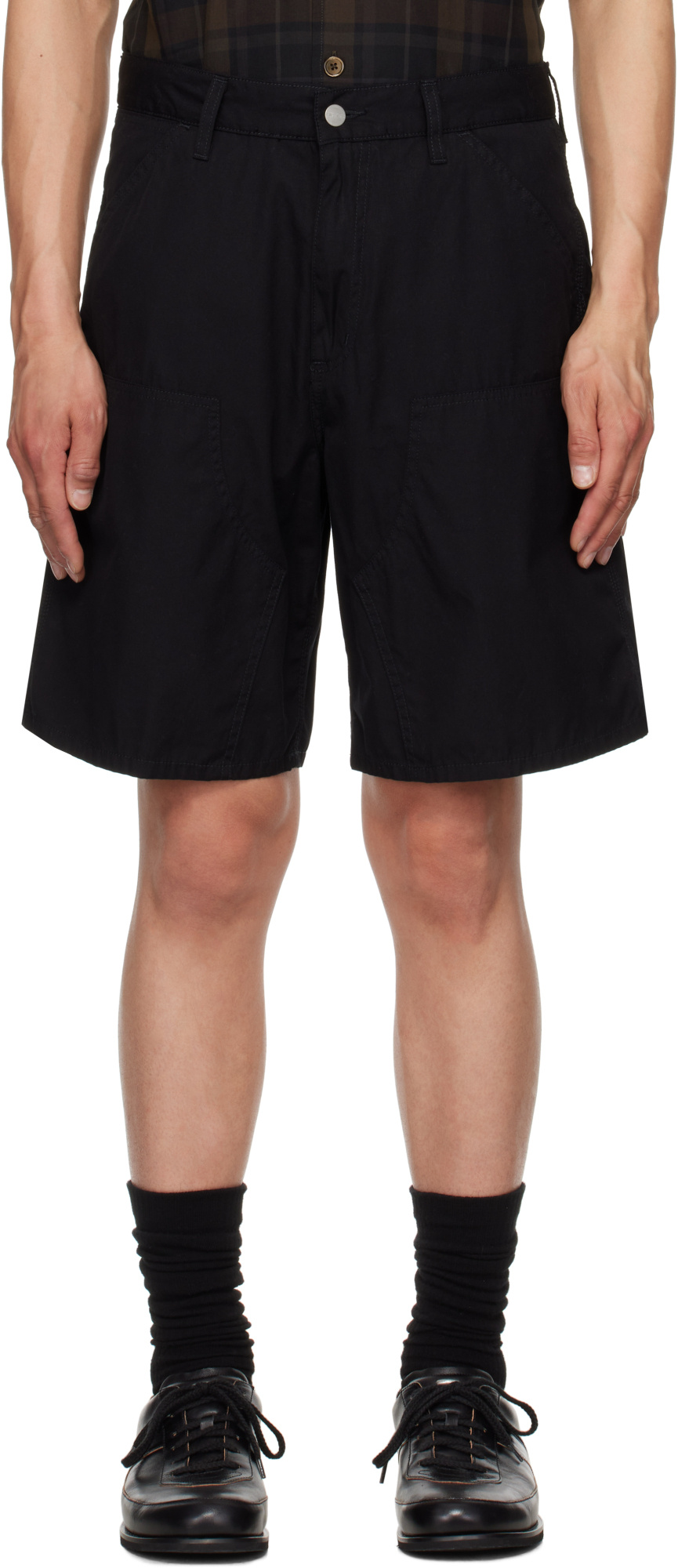 Carhartt Regular Waist Relaxed Fit Single Knee Shorts In Black
