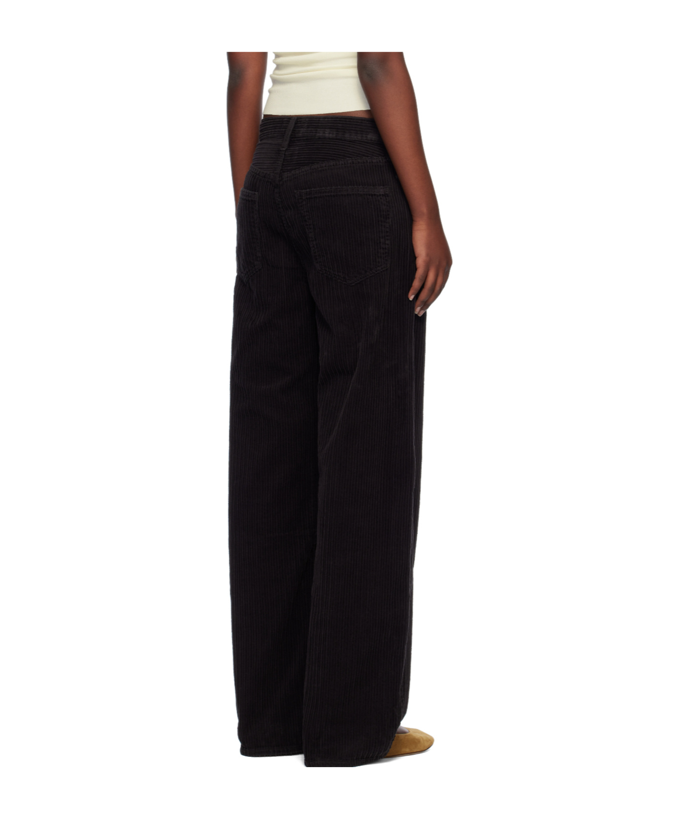 Agolde Denim Trousers With Belt Loops