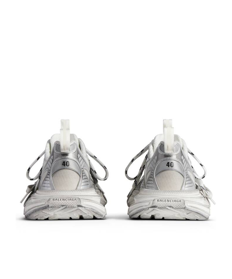 Balenciaga Eggshell Polyurethane Polyester Sneakers In Gray