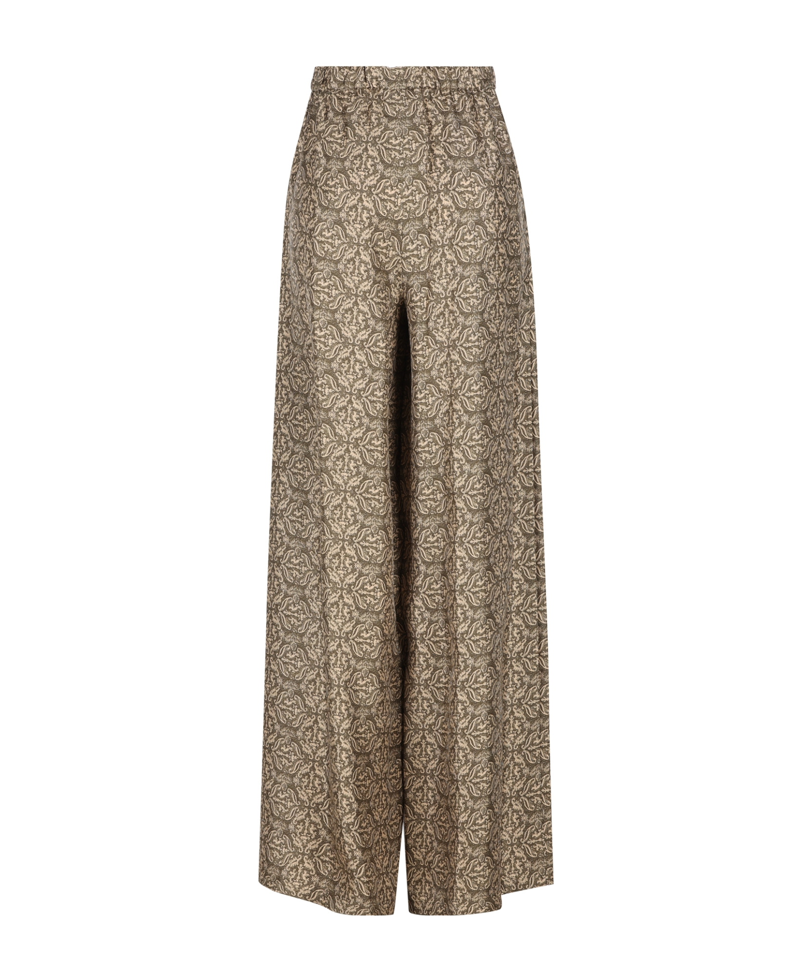 Max Mara Patterned Wide-leg Trousers In Brown
