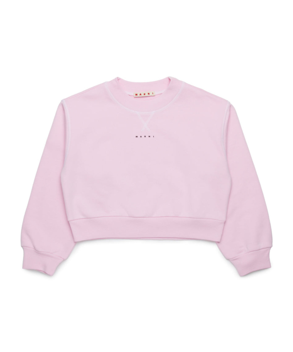 Marni Logo-print Sweatshirt In Pink