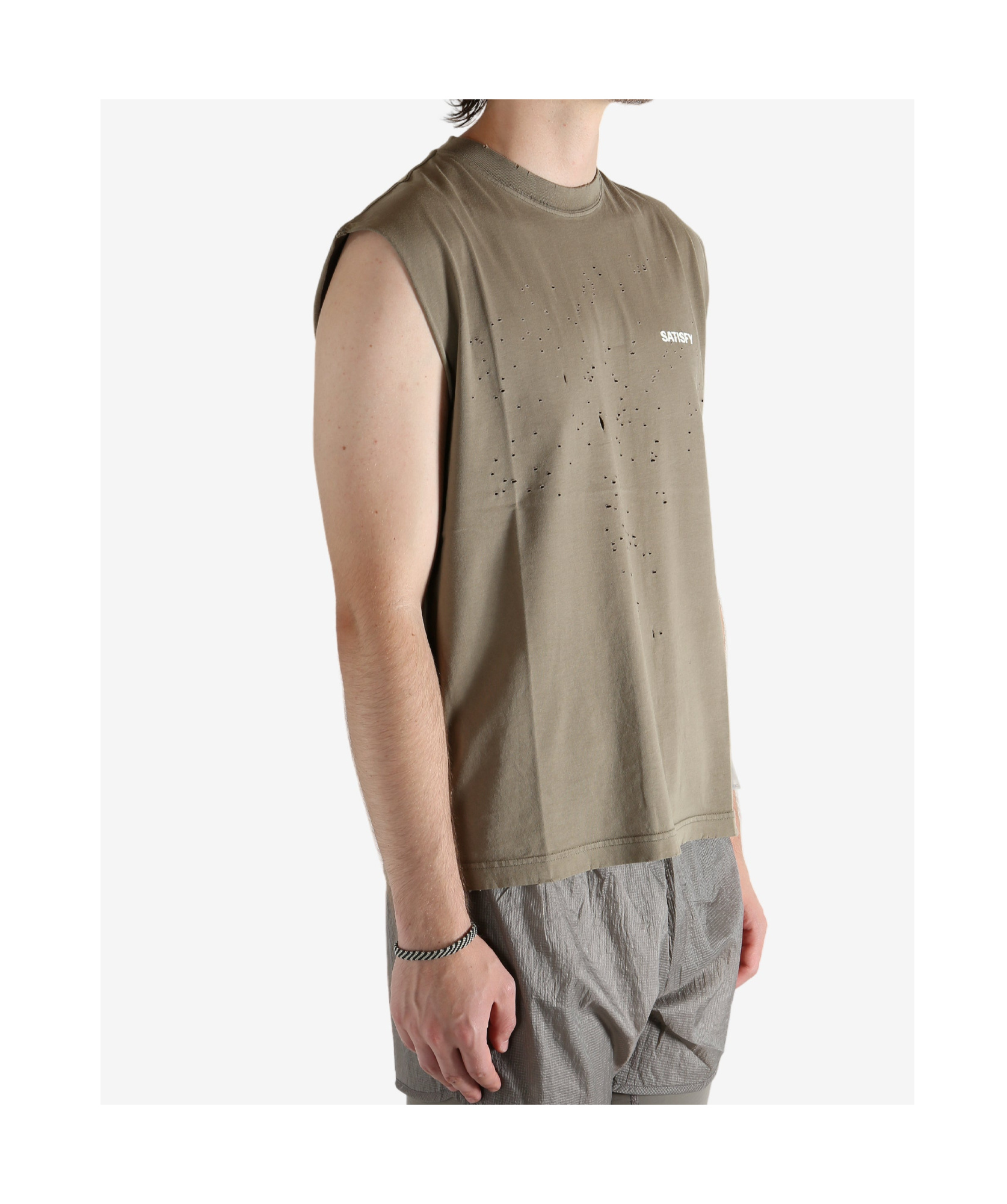 Satisfy Mothtech Muscle Tee In Brown