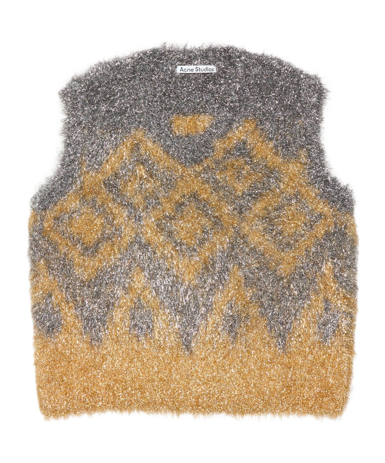 Acne Studios Geometric-pattern Vest In Gray