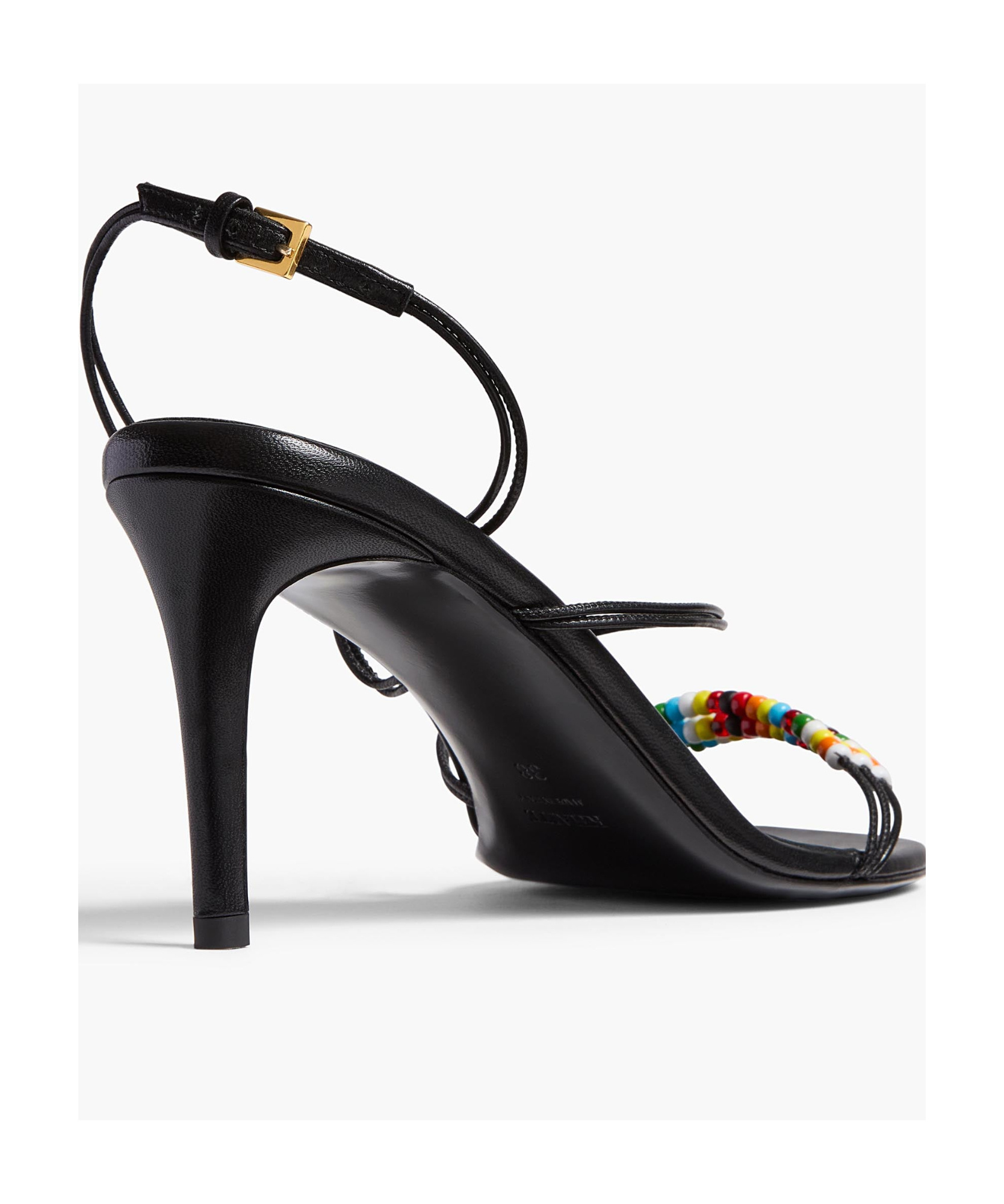 Khaite Beaded High Heel Sandals In Black