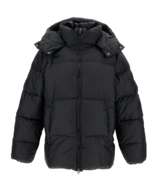 Pyrenex Long-sleeved Hooded Cotton Jacket In Black