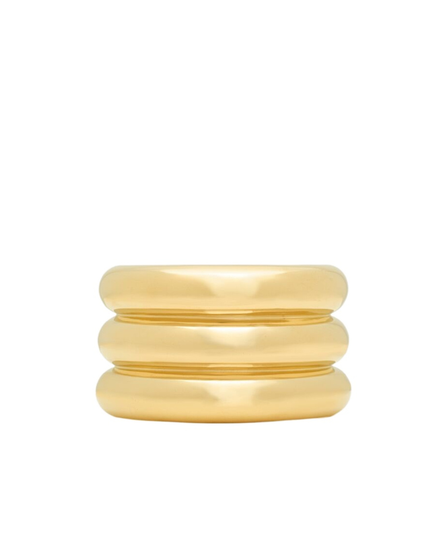 Saint Laurent Three-ring Bracelet In Yellow