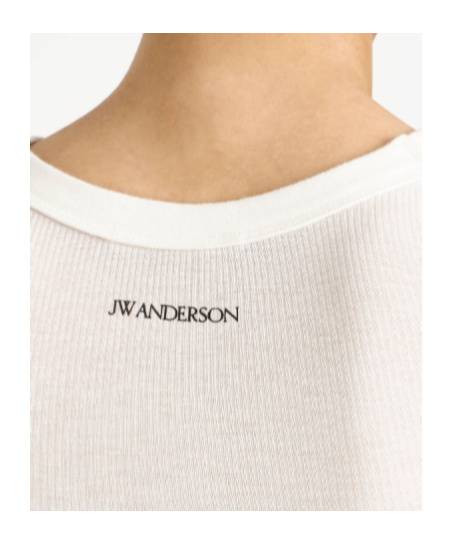 Jw Anderson Womens Sheer Cami Vest Top In Off-white In White
