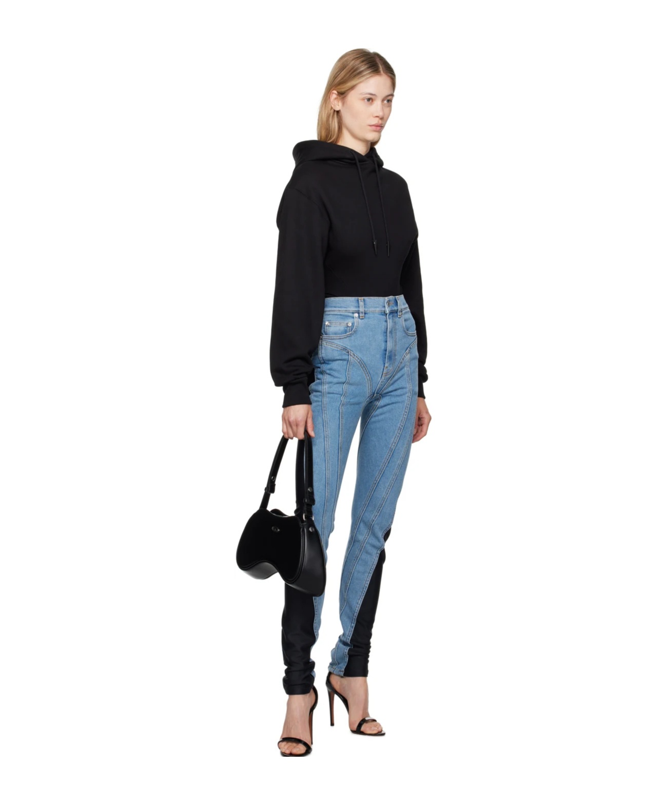 Shop Mugler Belt-loop Jeans In Blue