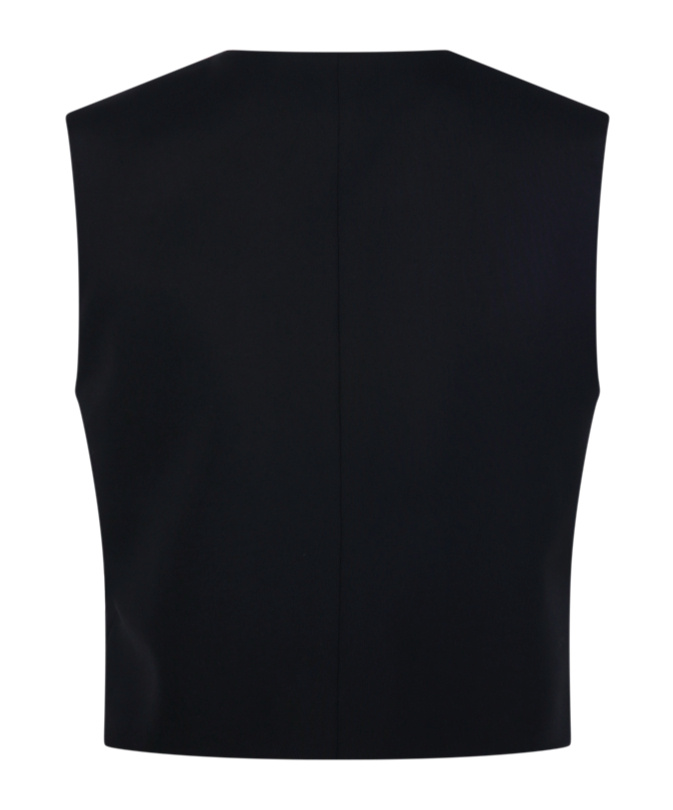 P.a.r.o.s.h Pocket-detail Buttoned Waistcoat In Black
