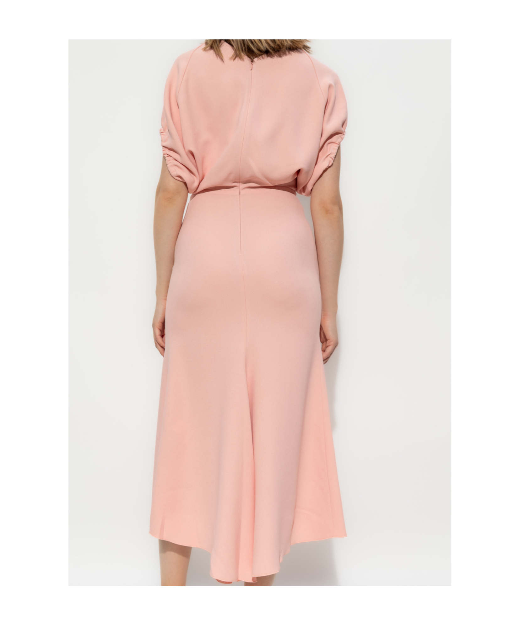 Victoria Beckham Puff-sleeved Midi Dress