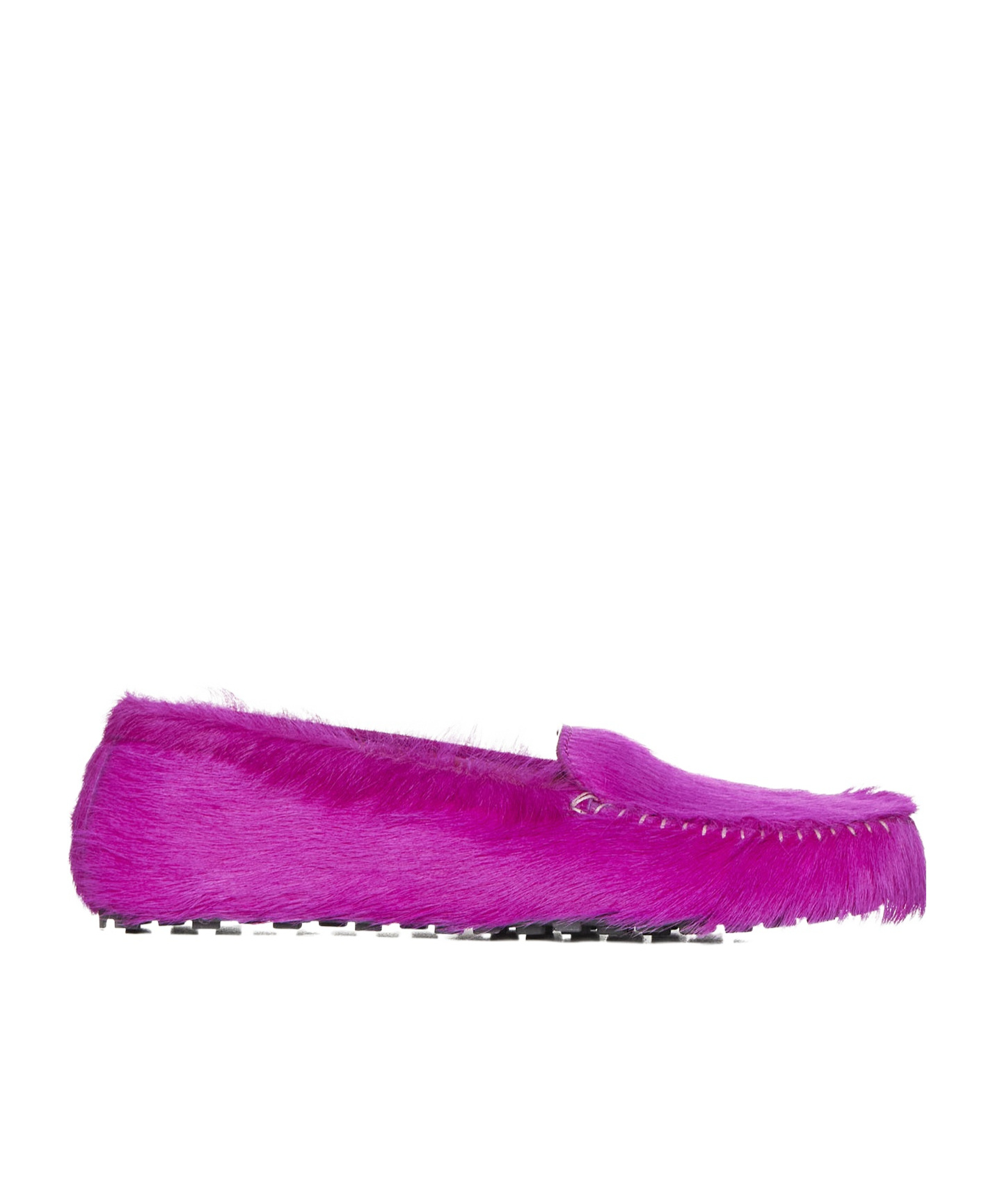 Marni Long-haired Leather Moccasins In In Pink
