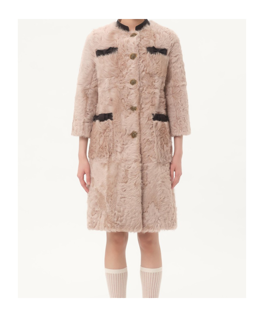 Valentino Long Sleeve Fur In Multi
