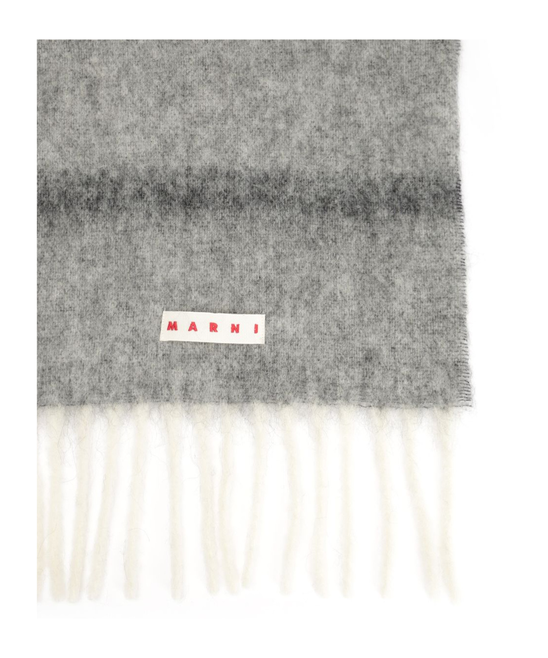 Marni Striped Alpaca Scarf Scarves And Foulards Grey In Multi