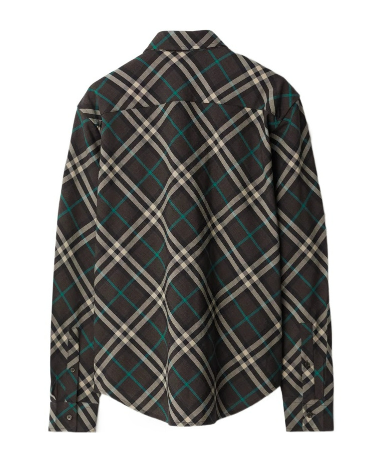 Burberry Checked Button-up Shirt In Black