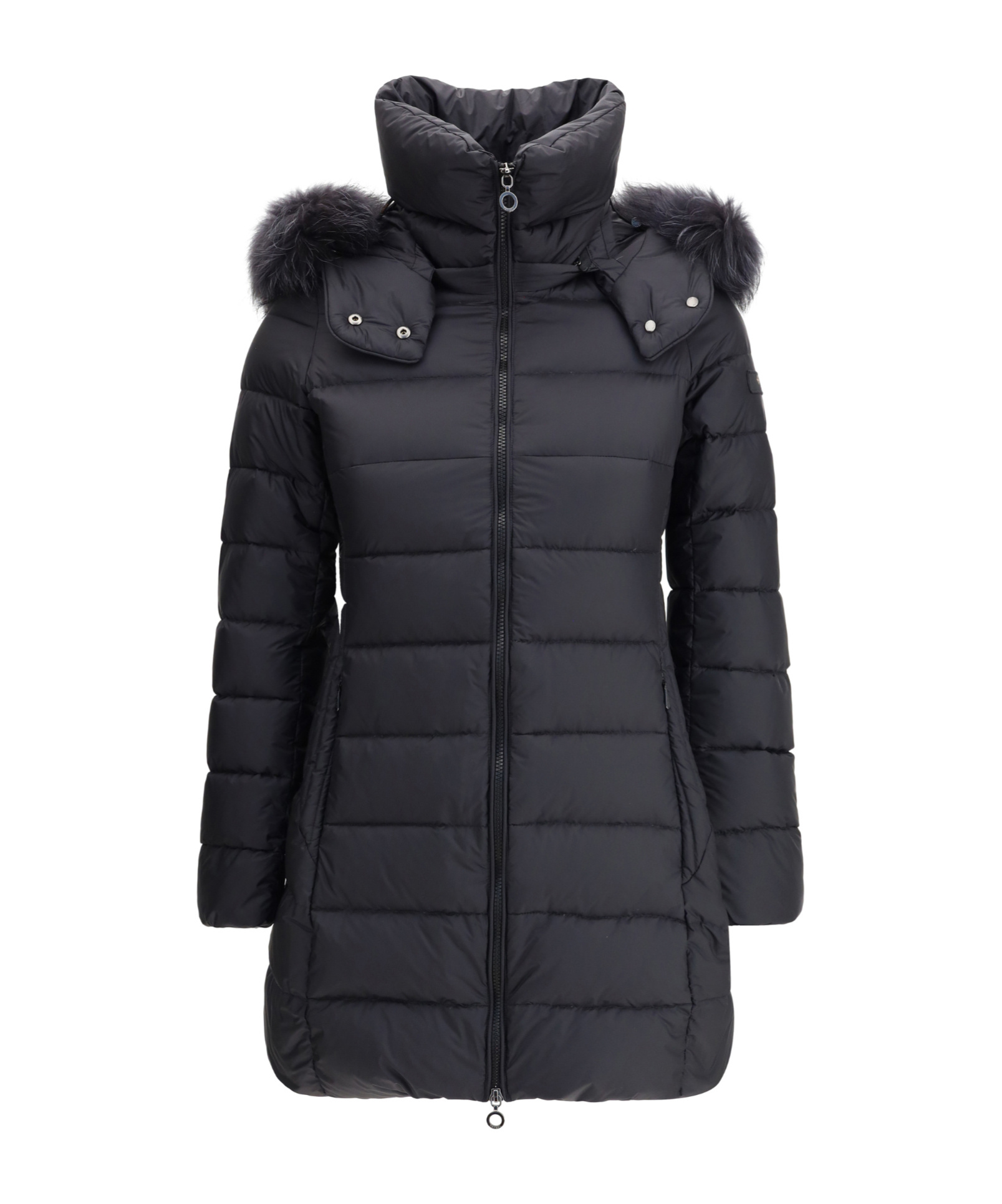 Tatras Quilted Down Coat With Detachable Fur-trimmed Hood In Black