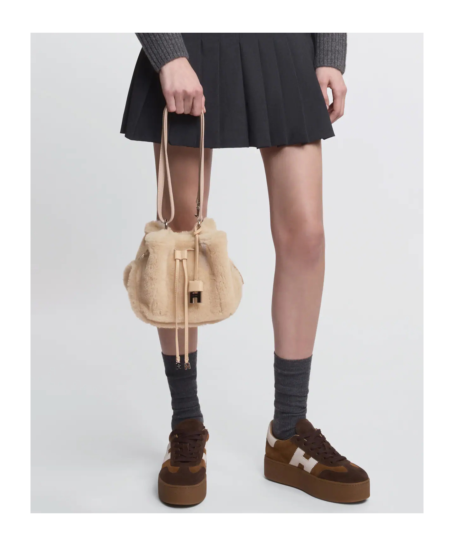 Hogan Hocket Bucket Bag In White